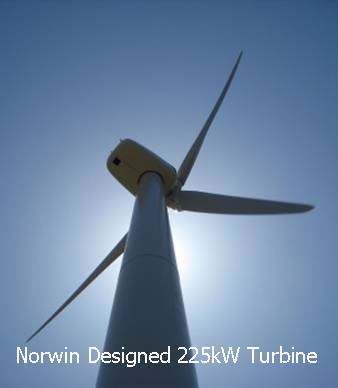Norwin built 225kW turbine